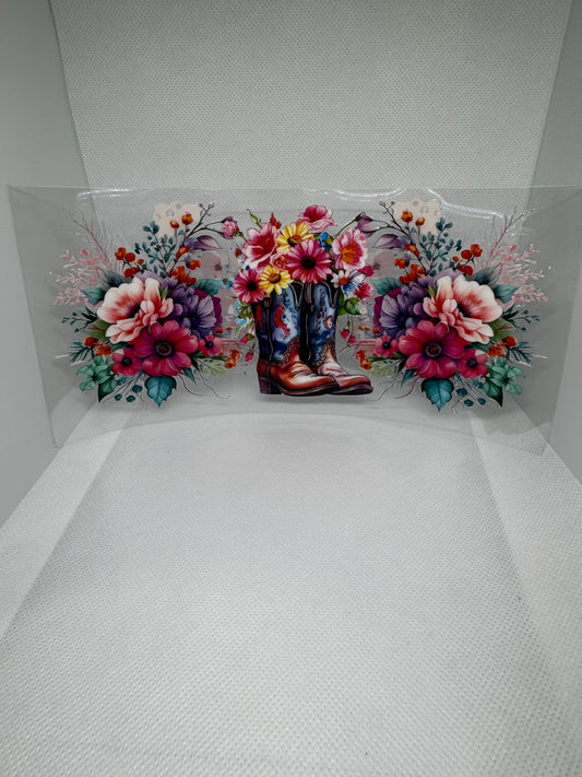 Cowgirl boots with flowers